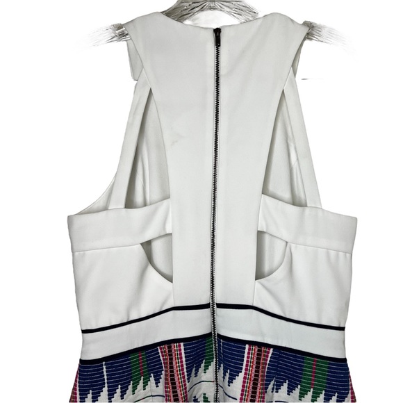 Adelyn Rae Asymmetrical Cutout Dress tribal Boho white lined dress, size Small - Picture 11 of 16